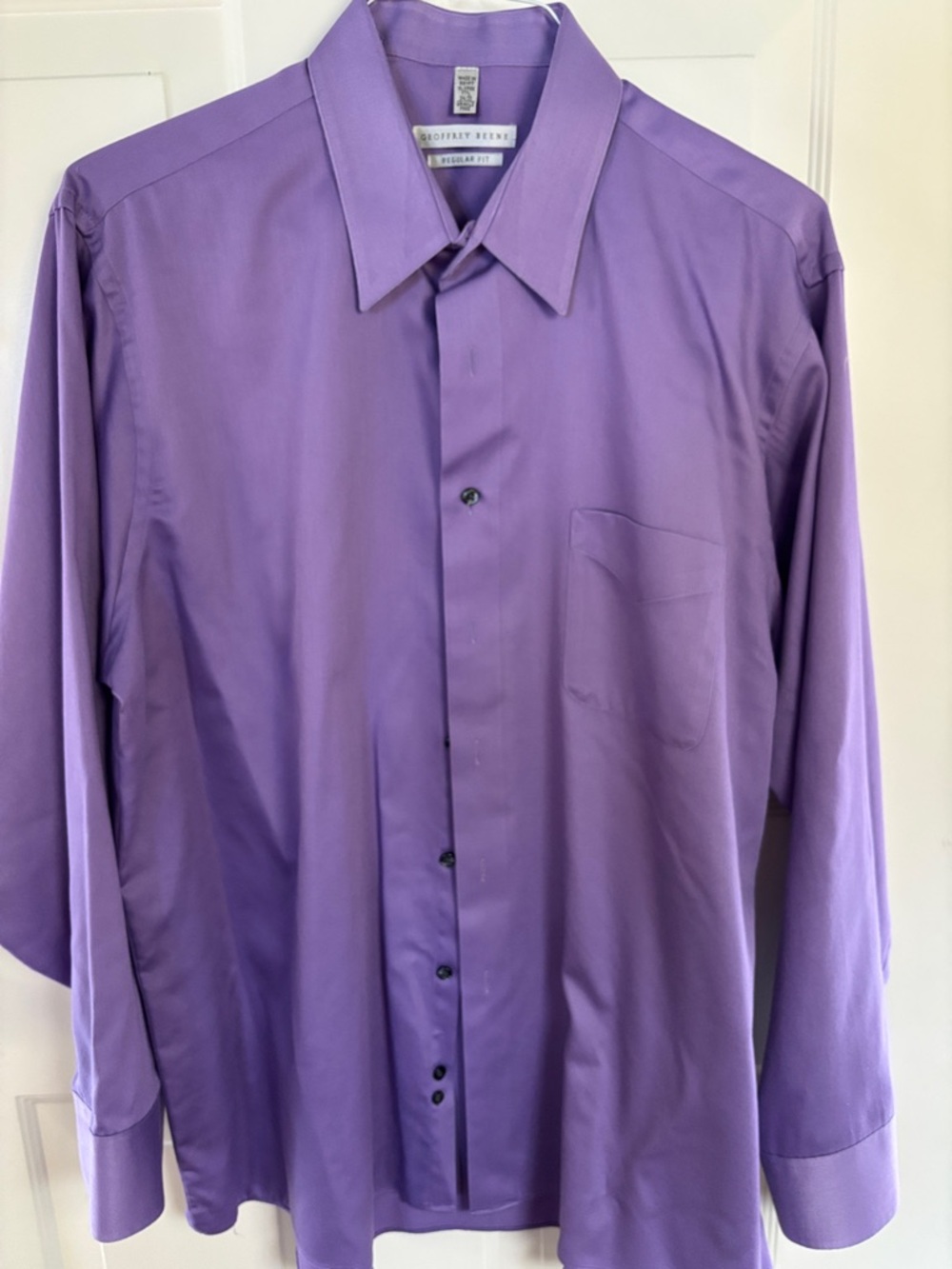 Geoffrey Beene Purple Long-Sleeve Dress Shirt